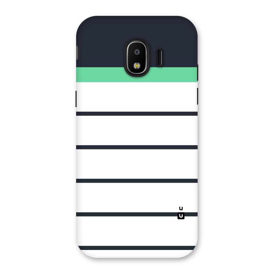 White and Simple Stripes Back Case for Galaxy J2 Pro 2018