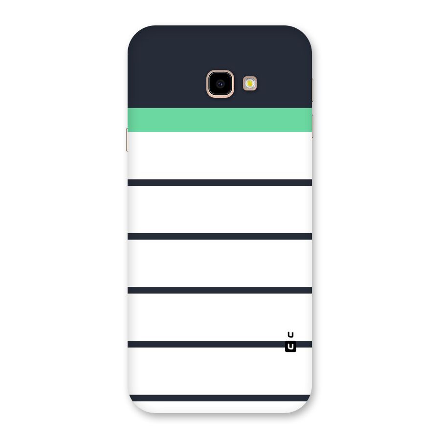 White and Simple Stripes Back Case for Galaxy J4 Plus