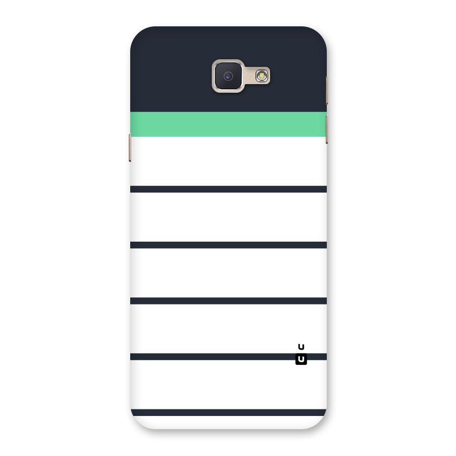 White and Simple Stripes Back Case for Galaxy J5 Prime