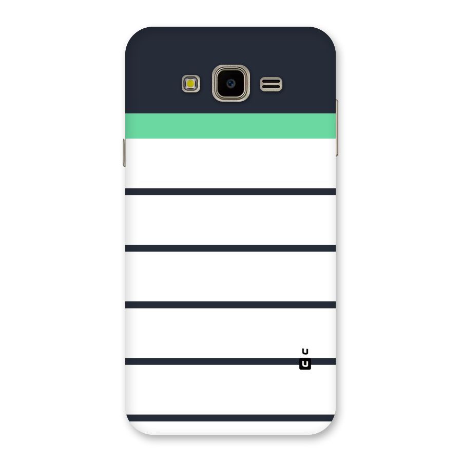 White and Simple Stripes Back Case for Galaxy J7 Nxt