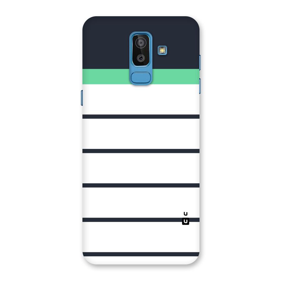 White and Simple Stripes Back Case for Galaxy J8