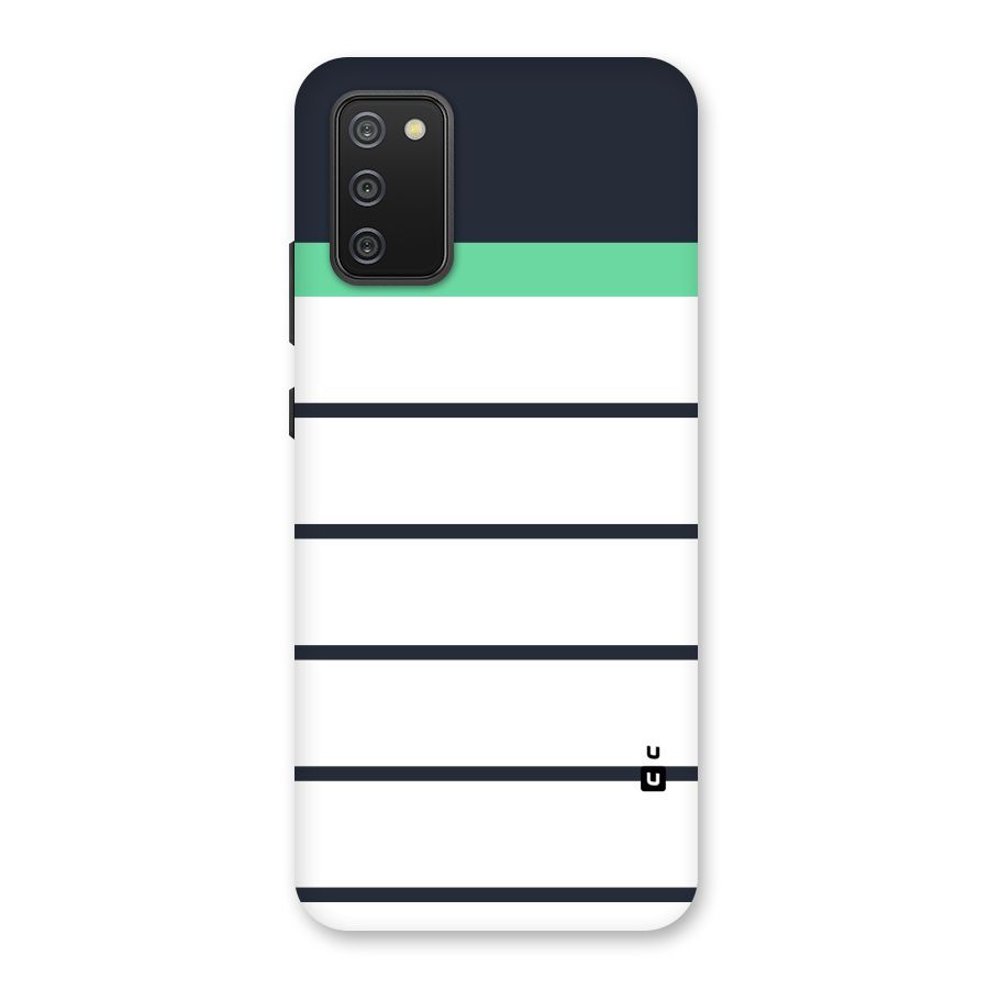 White and Simple Stripes Back Case for Galaxy M02s