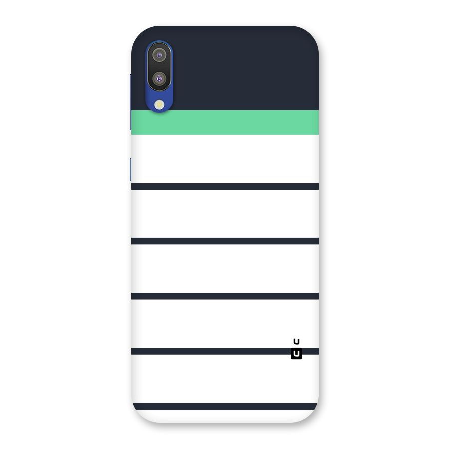 White and Simple Stripes Back Case for Galaxy M10