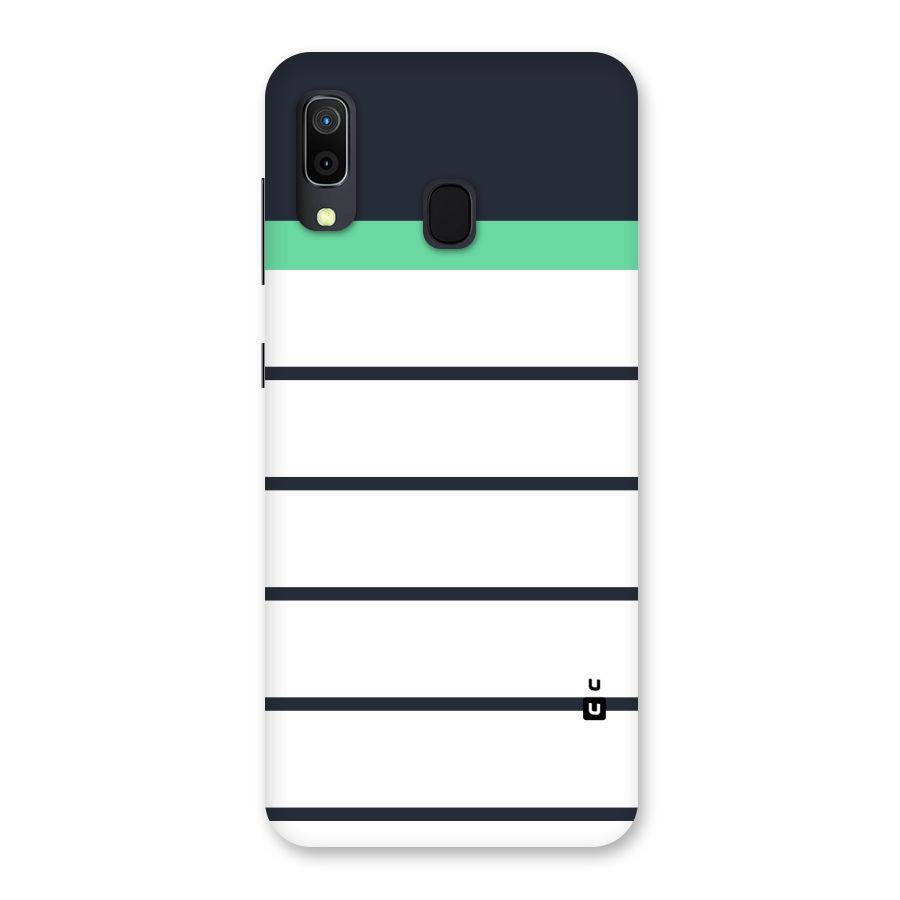 White and Simple Stripes Back Case for Galaxy M10s
