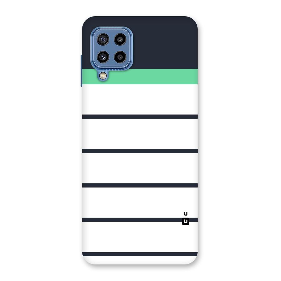 White and Simple Stripes Back Case for Galaxy M32