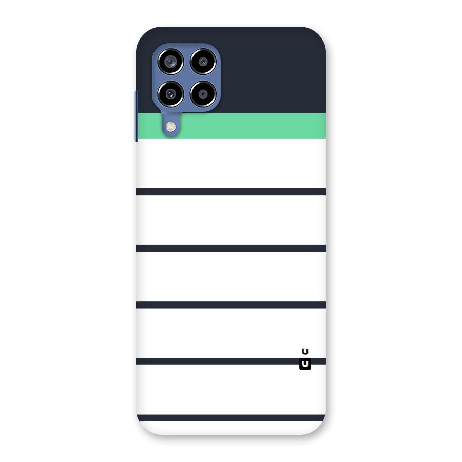 White and Simple Stripes Back Case for Galaxy M53 5G