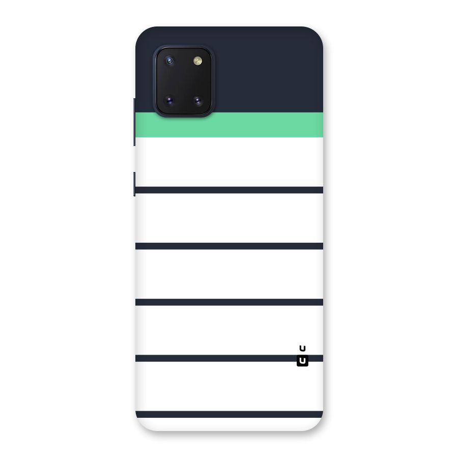 White and Simple Stripes Back Case for Galaxy Note 10 Lite