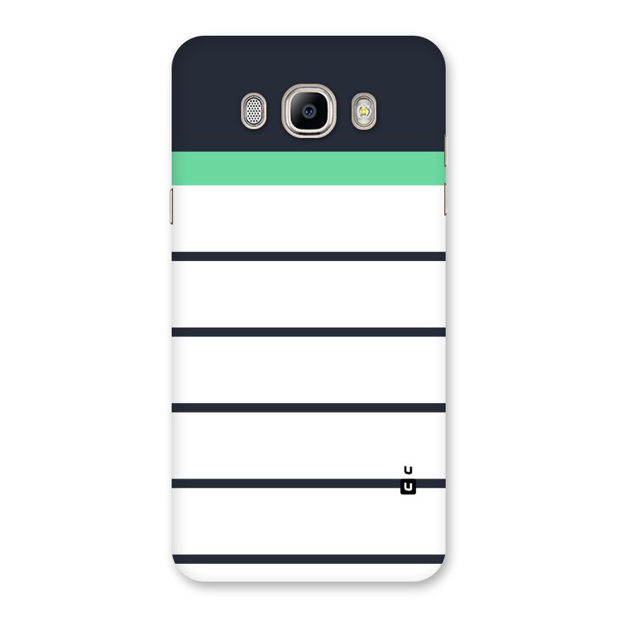 White and Simple Stripes Back Case for Galaxy On8