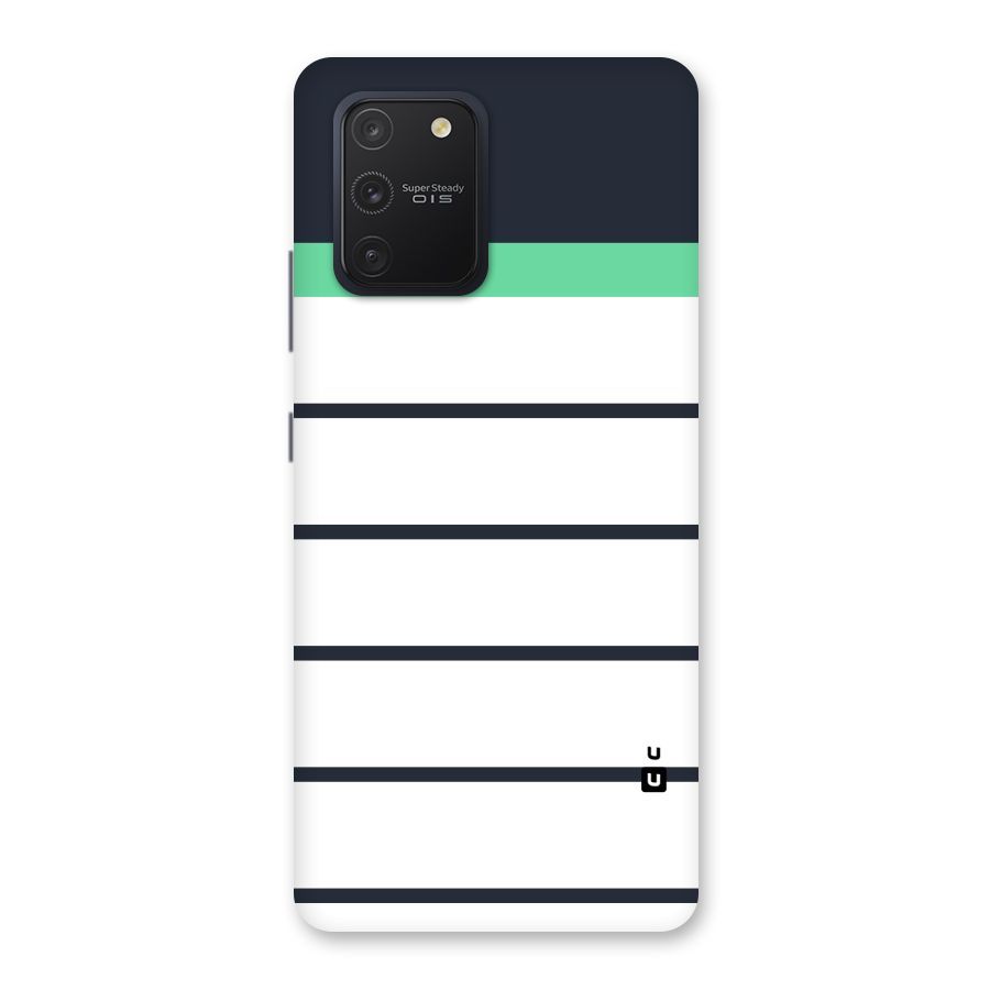 White and Simple Stripes Back Case for Galaxy S10 Lite