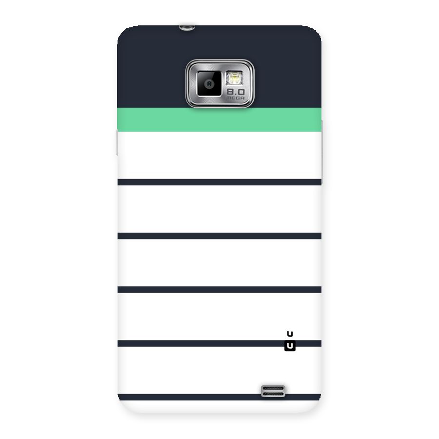 White and Simple Stripes Back Case for Galaxy S2