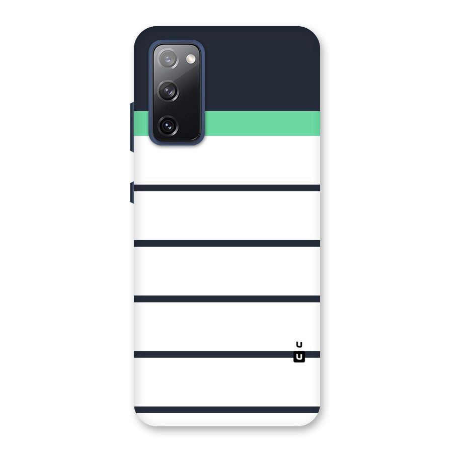 White and Simple Stripes Back Case for Galaxy S20 FE