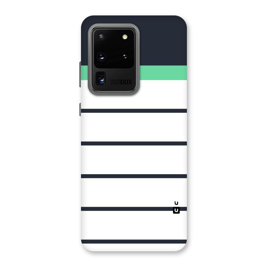 White and Simple Stripes Back Case for Galaxy S20 Ultra