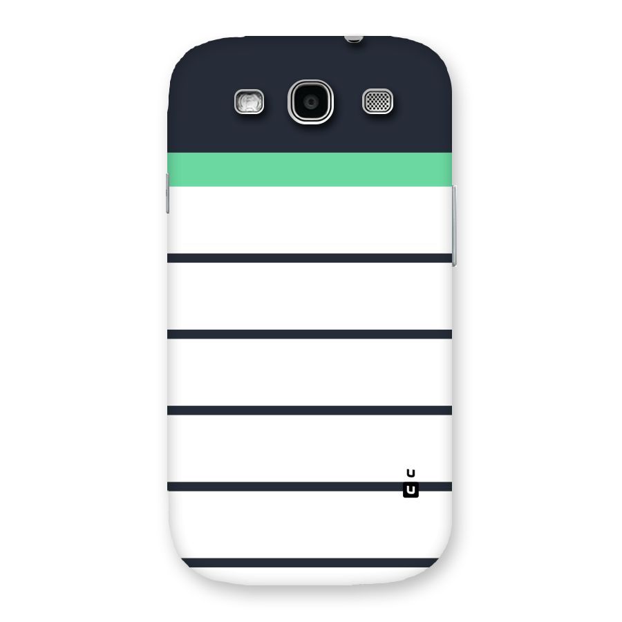White and Simple Stripes Back Case for Galaxy S3