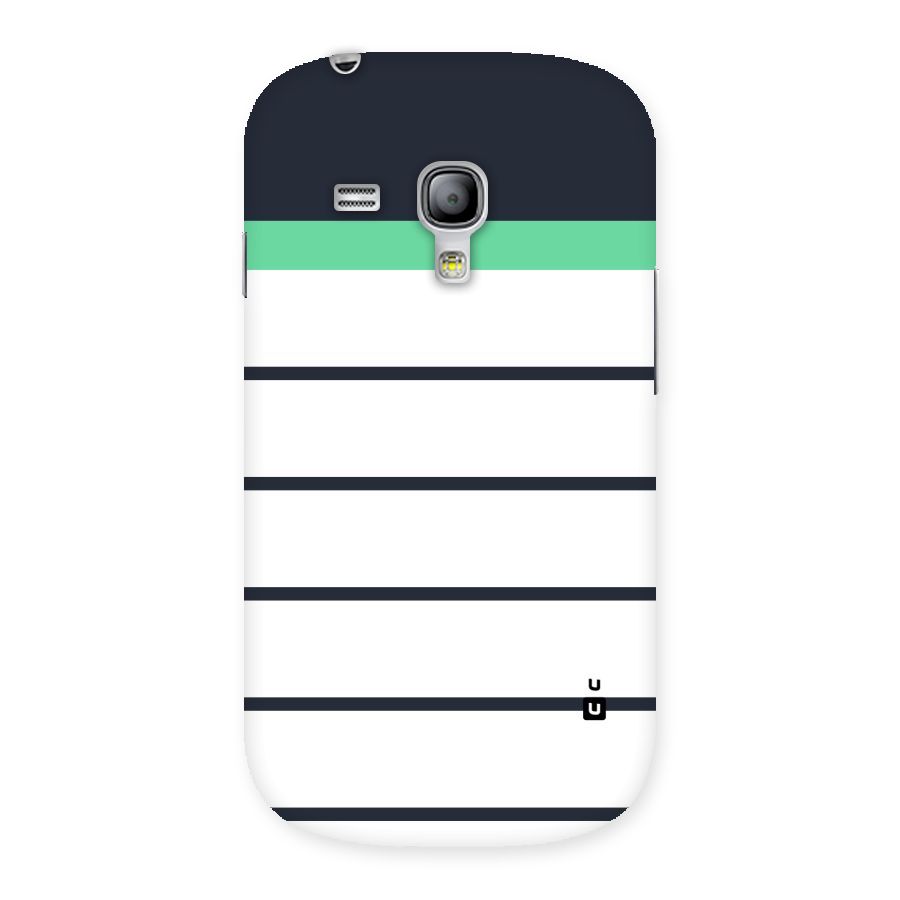 White and Simple Stripes Back Case for Galaxy S3 Mini