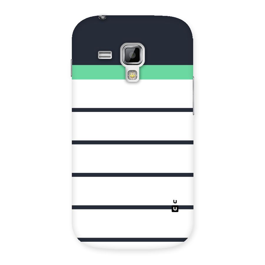 White and Simple Stripes Back Case for Galaxy S Duos