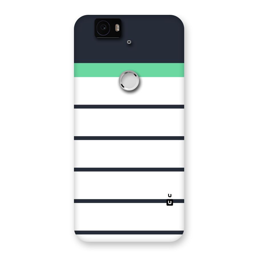 White and Simple Stripes Back Case for Google Nexus-6P