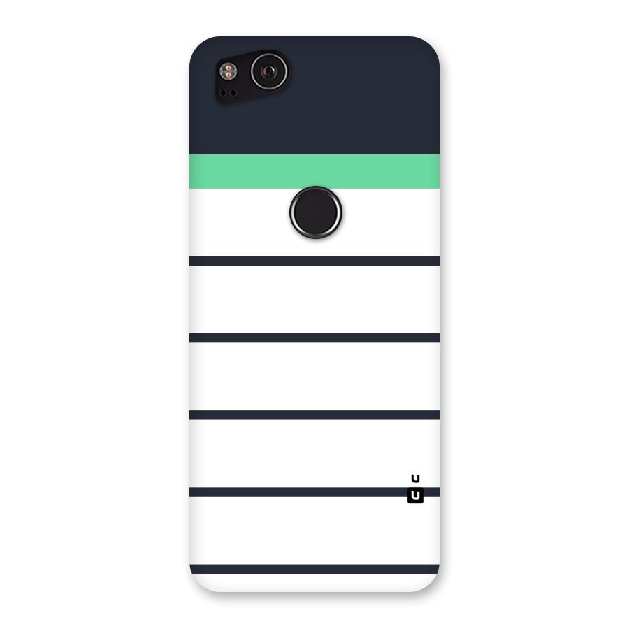 White and Simple Stripes Back Case for Google Pixel 2