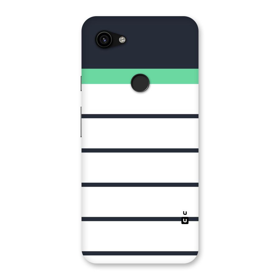 White and Simple Stripes Back Case for Google Pixel 3a XL