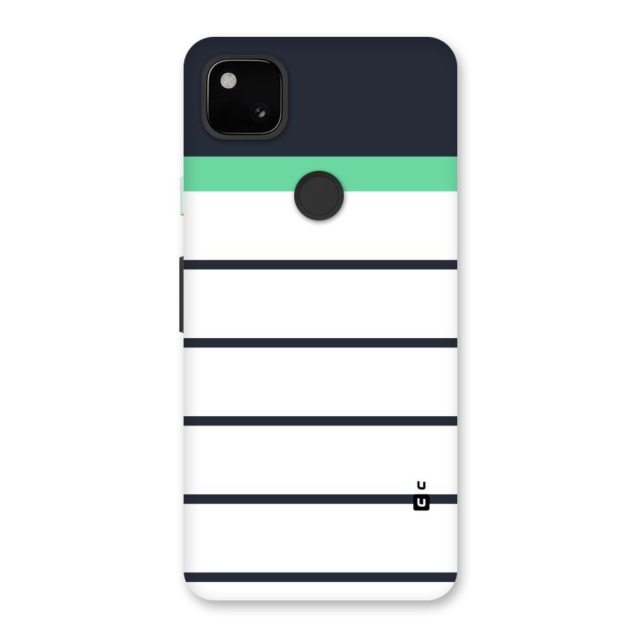 White and Simple Stripes Back Case for Google Pixel 4a