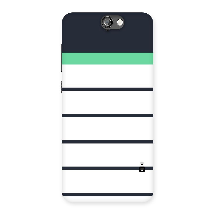 White and Simple Stripes Back Case for HTC One A9
