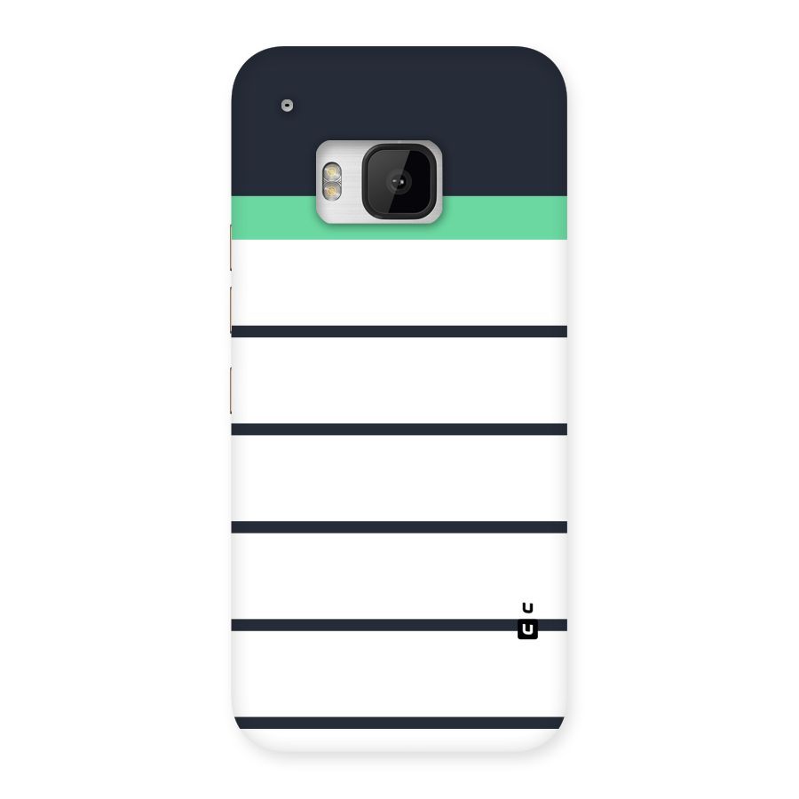 White and Simple Stripes Back Case for HTC One M9