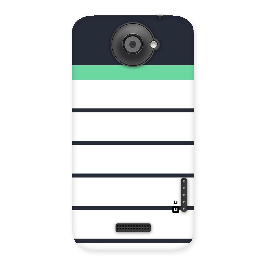 White and Simple Stripes Back Case for HTC One X