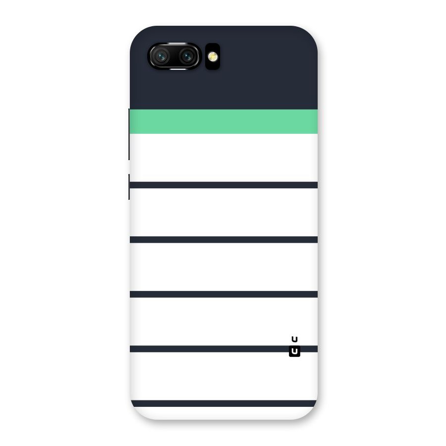 White and Simple Stripes Back Case for Honor 10