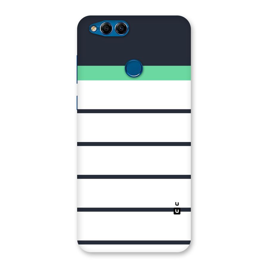 White and Simple Stripes Back Case for Honor 7X