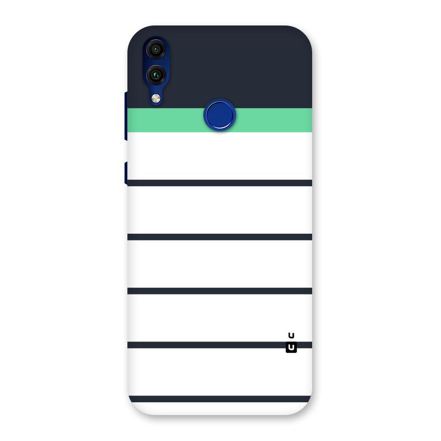 White and Simple Stripes Back Case for Honor 8C