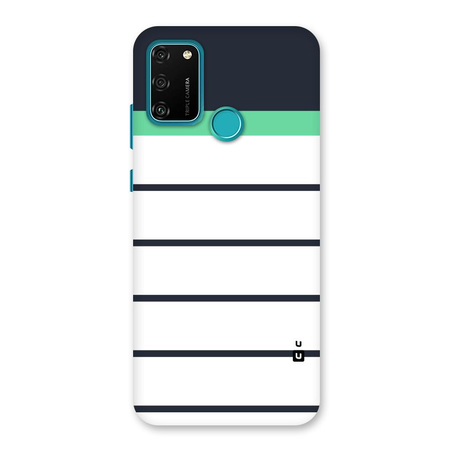 White and Simple Stripes Back Case for Honor 9A