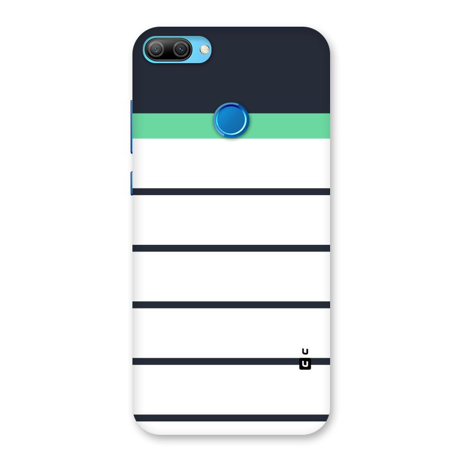White and Simple Stripes Back Case for Honor 9N