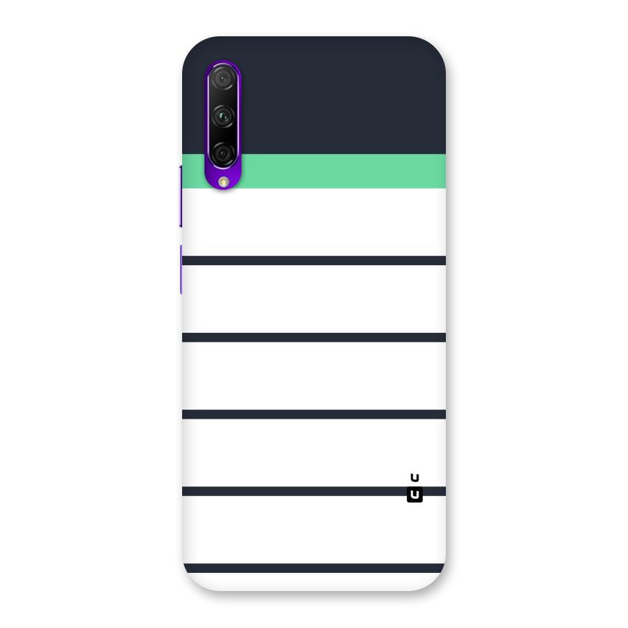 White and Simple Stripes Back Case for Honor 9X Pro