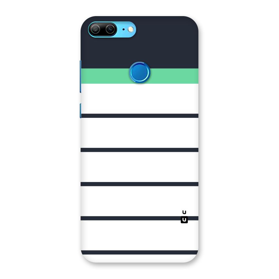 White and Simple Stripes Back Case for Honor 9 Lite