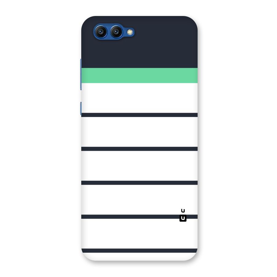 White and Simple Stripes Back Case for Honor View 10