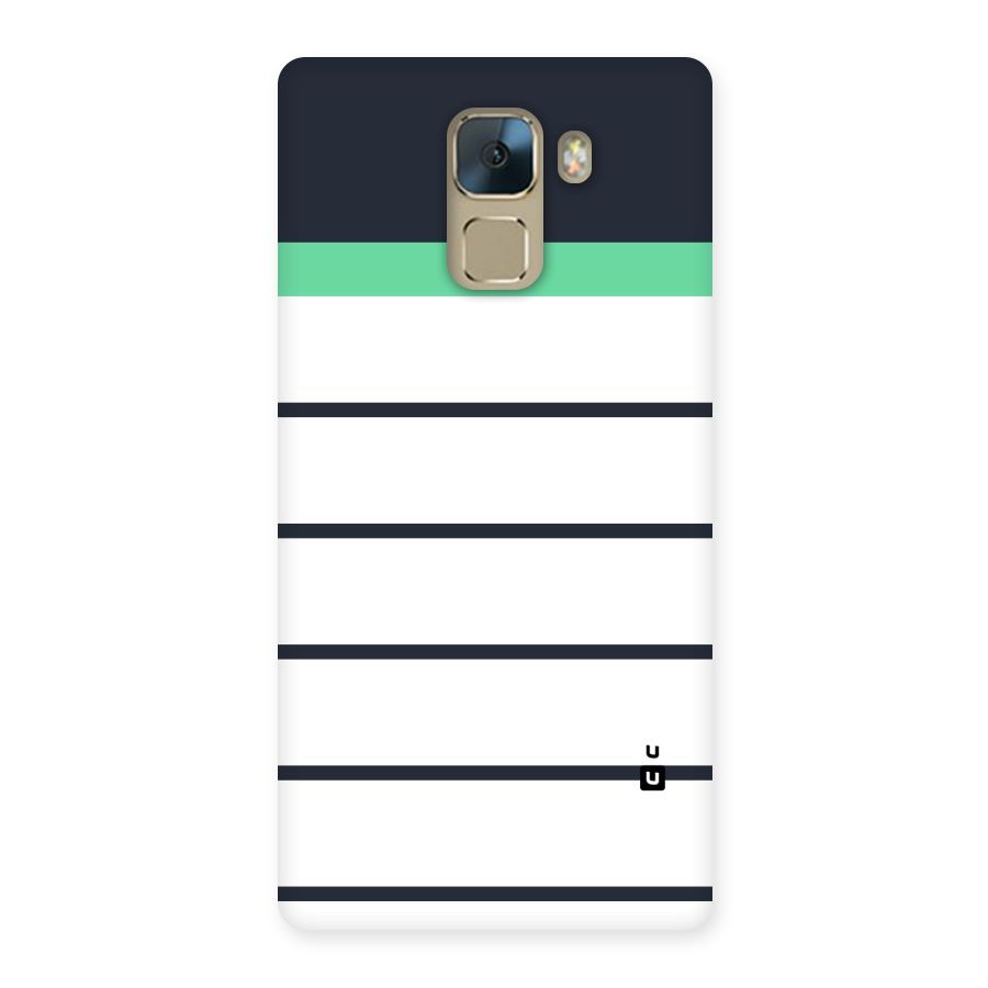 White and Simple Stripes Back Case for Huawei Honor 7