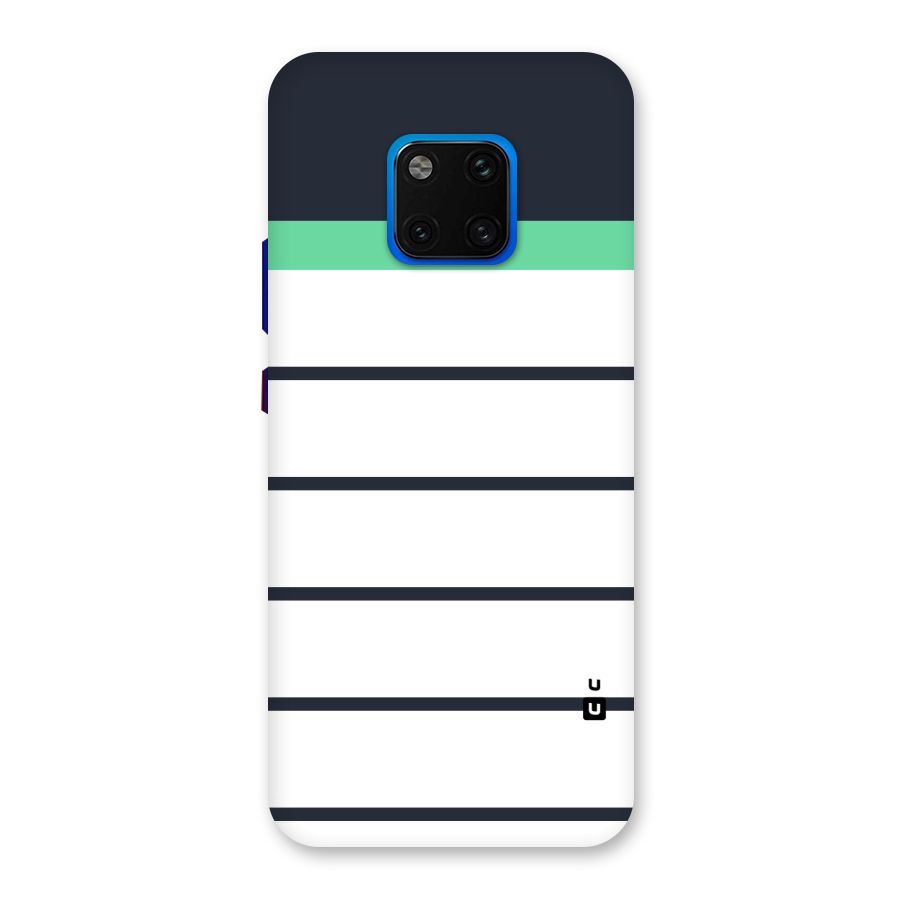 White and Simple Stripes Back Case for Huawei Mate 20 Pro