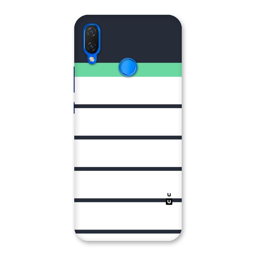 White and Simple Stripes Back Case for Huawei P Smart+