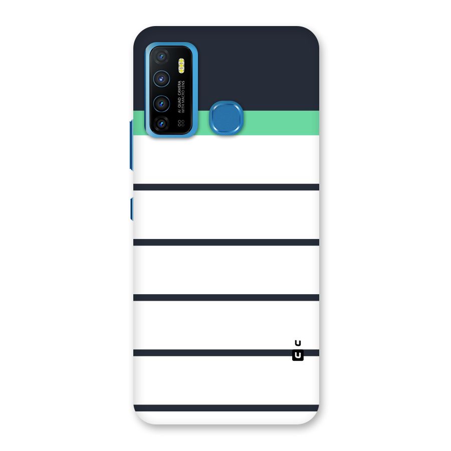 White and Simple Stripes Back Case for Infinix Hot 9