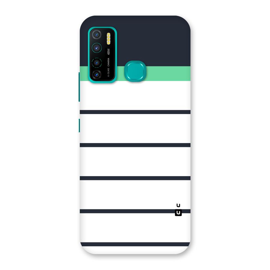 White and Simple Stripes Back Case for Infinix Hot 9 Pro