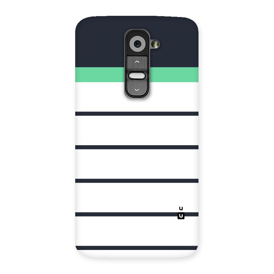 White and Simple Stripes Back Case for LG G2
