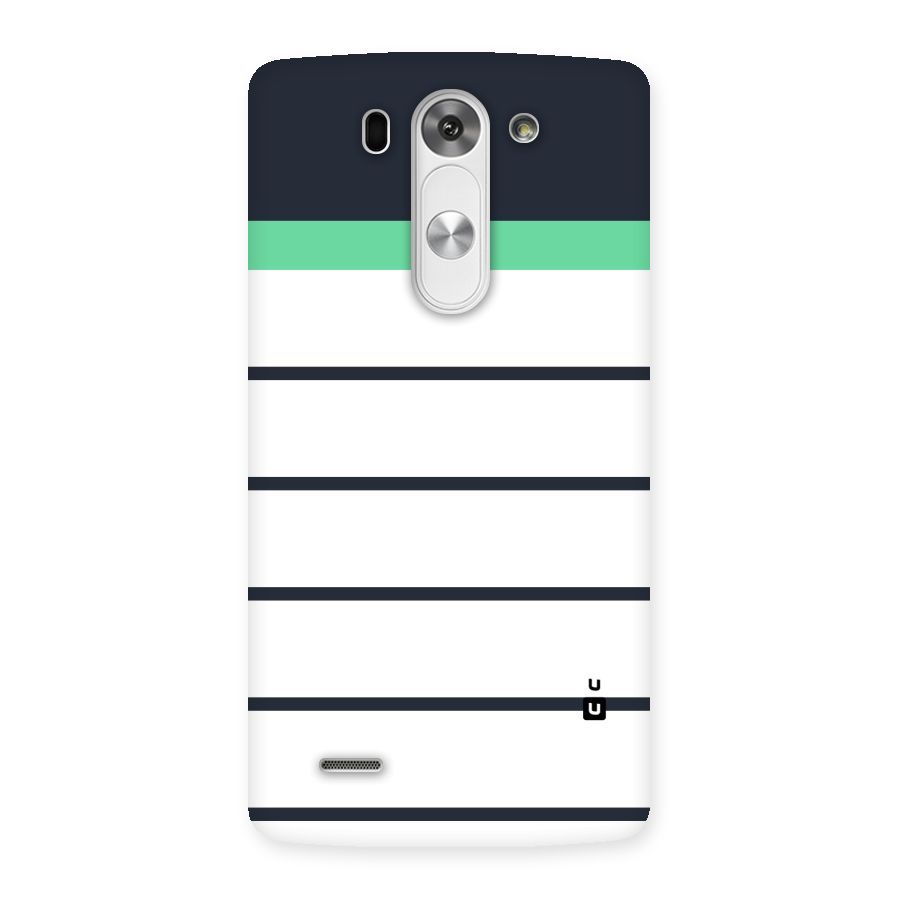 White and Simple Stripes Back Case for LG G3 Mini