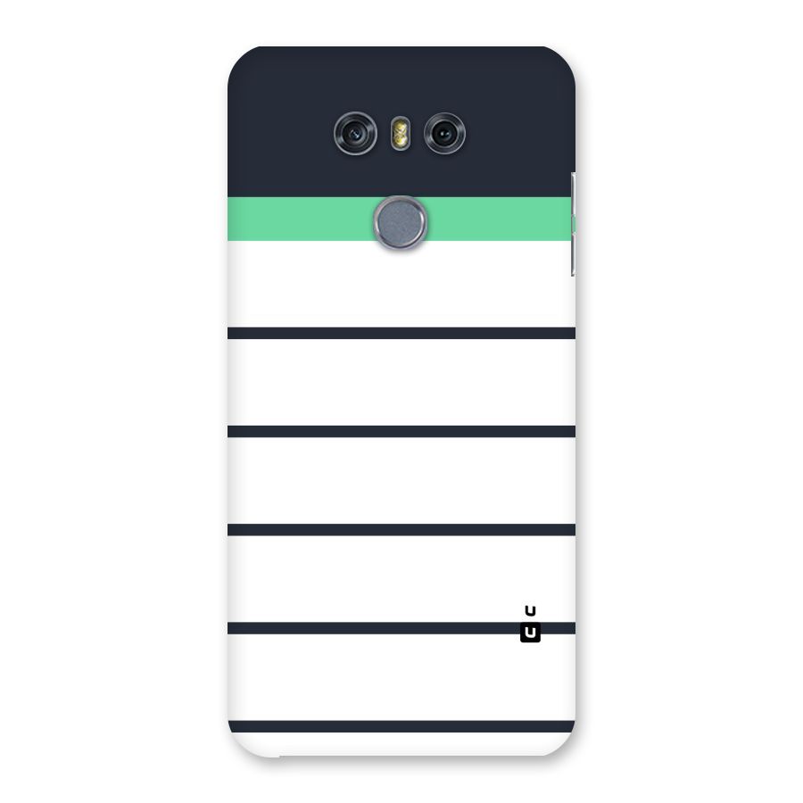 White and Simple Stripes Back Case for LG G6