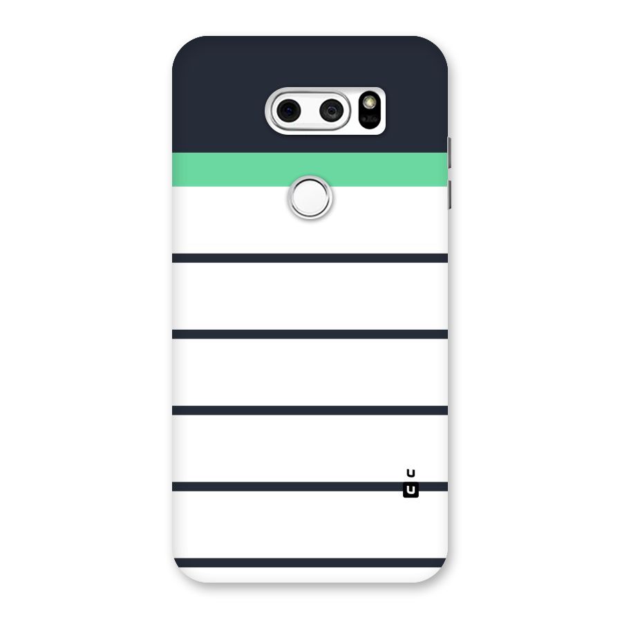 White and Simple Stripes Back Case for LG V30