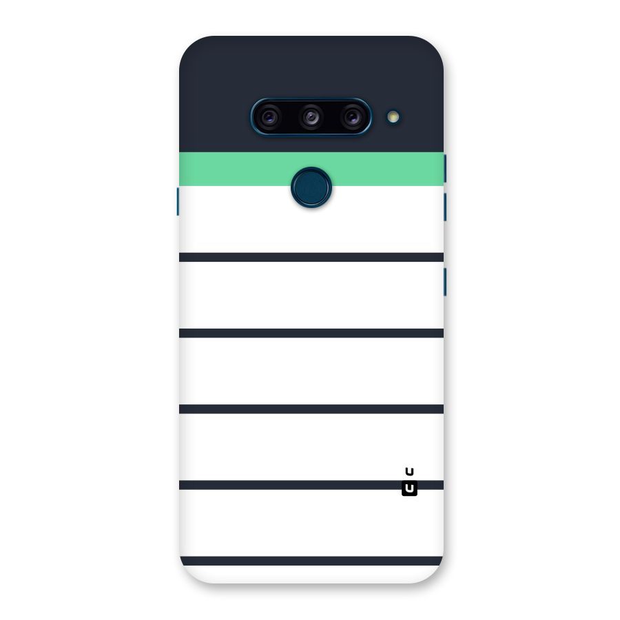 White and Simple Stripes Back Case for LG  V40 ThinQ
