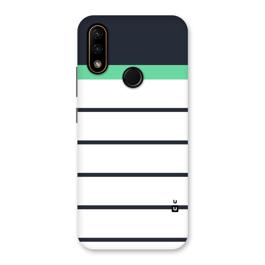 White and Simple Stripes Back Case for Lenovo A6 Note