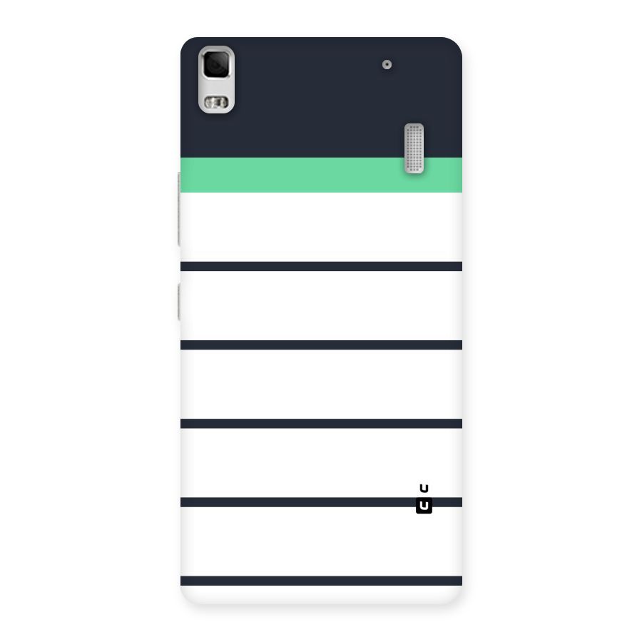 White and Simple Stripes Back Case for Lenovo K3 Note