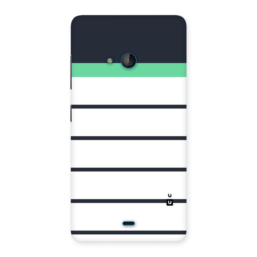 White and Simple Stripes Back Case for Lumia 540