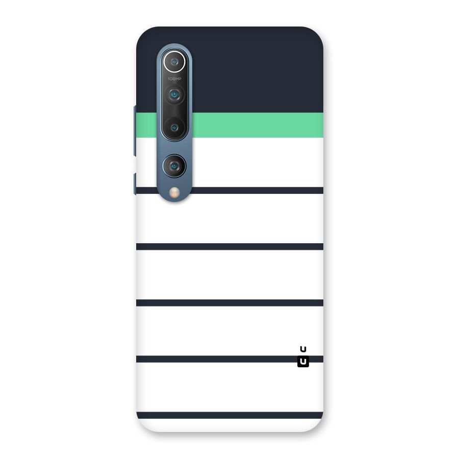 White and Simple Stripes Back Case for Mi 10