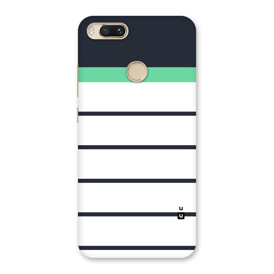 White and Simple Stripes Back Case for Mi A1