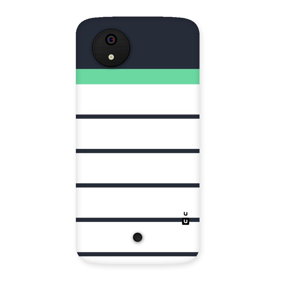 White and Simple Stripes Back Case for Micromax Canvas A1